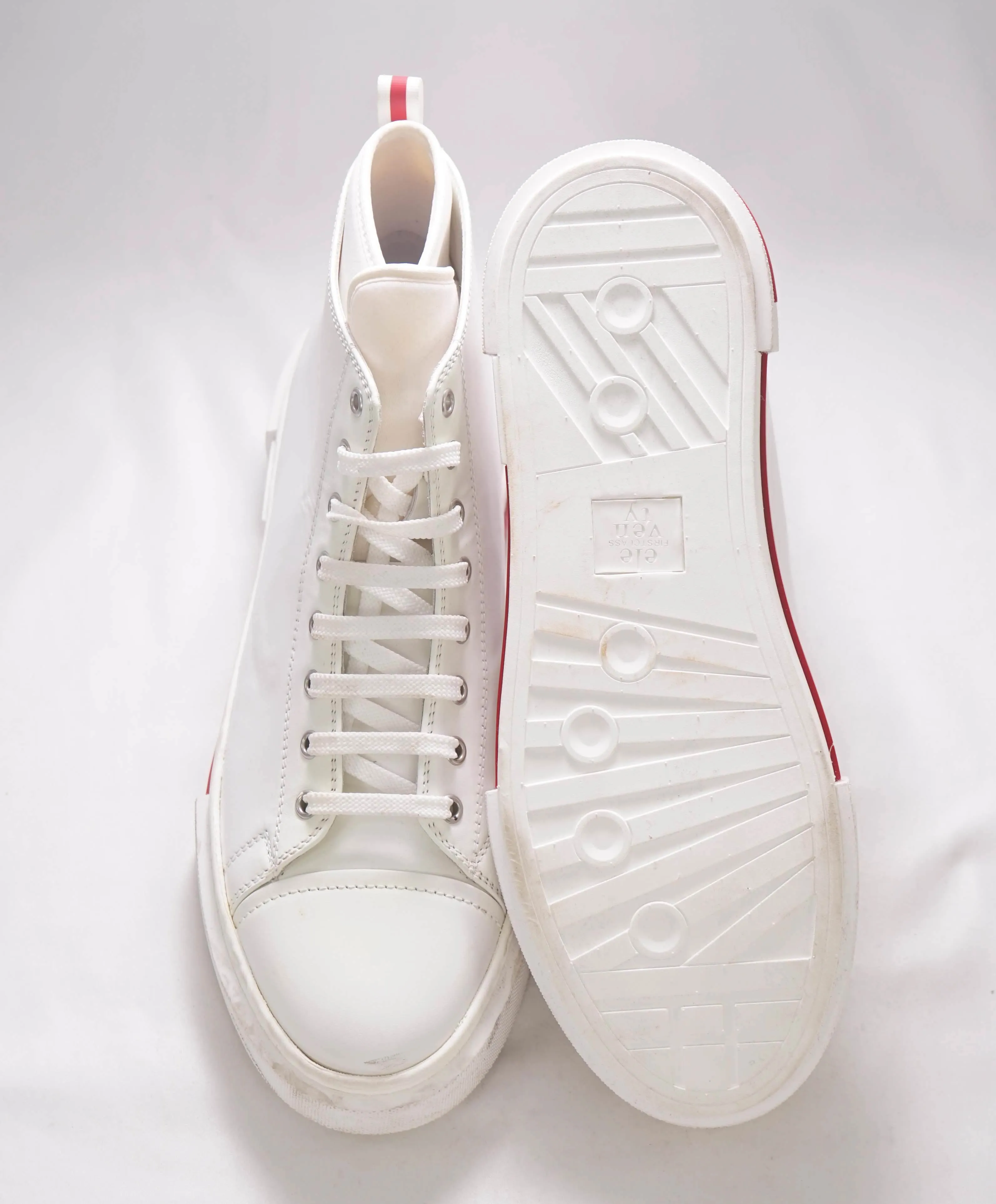 $695 ELEVENTY - Hight Top White Chunky Leather Sneaker - 11 US (44EU)