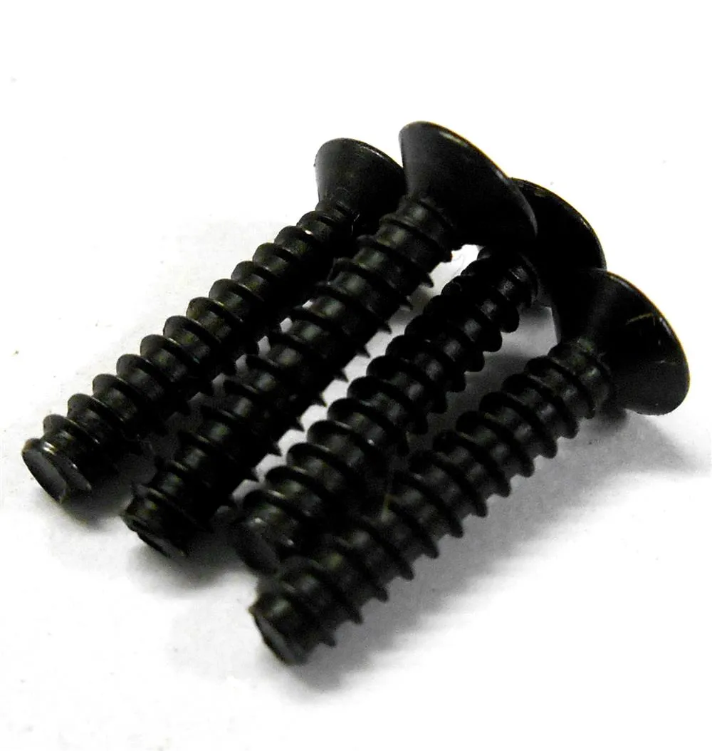 85826 Countersunk Self Tapping Screws M3 3mm x 16mm Black x 4 - 1/8 Spares