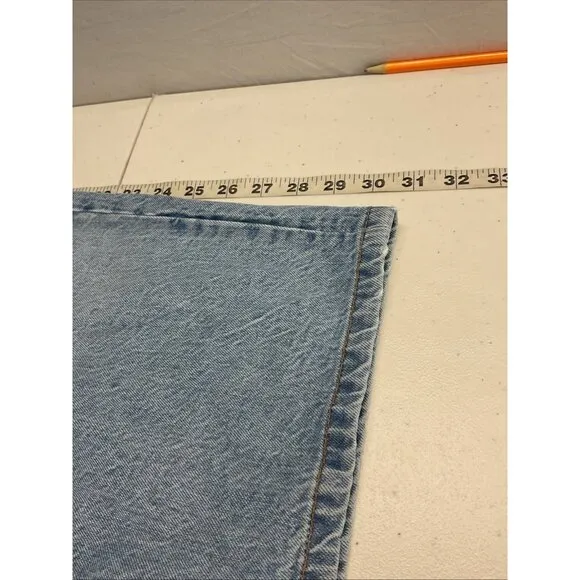 ABERCROMBIE &amp; FITCH High Rise Denim Midi Skirt Light Wash Sz 34 / 18 p