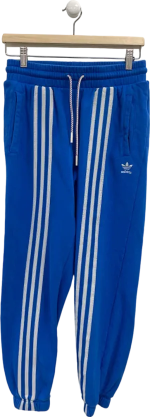 Adidas Blue 3-Stripes Joggers UK S