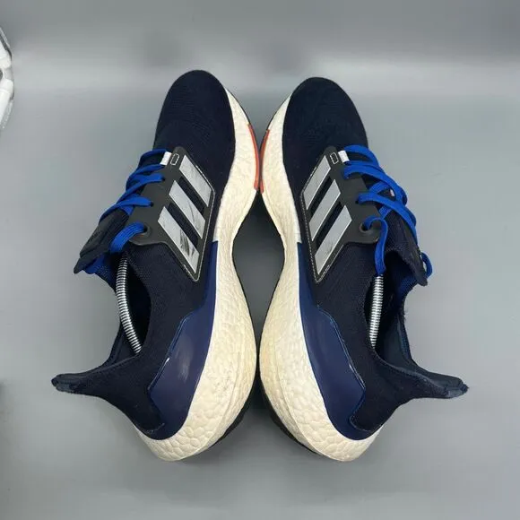 Adidas Ultraboost 22 Mens 13 Running Sneaker Navy Blue Lace Up Athletic Shoes