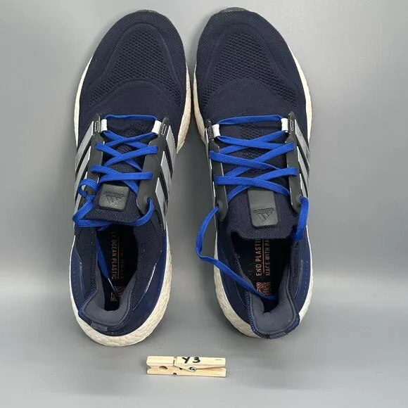 Adidas Ultraboost 22 Mens 13 Running Sneaker Navy Blue Lace Up Athletic Shoes
