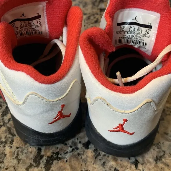 Air Jordan 5 TD Fire Red Infant Sneakers Size 4C GUC (((RARE))) #C-59