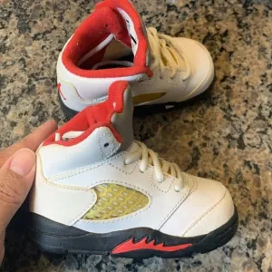 Air Jordan 5 TD Fire Red Infant Sneakers Size 4C GUC (((RARE))) #C-59