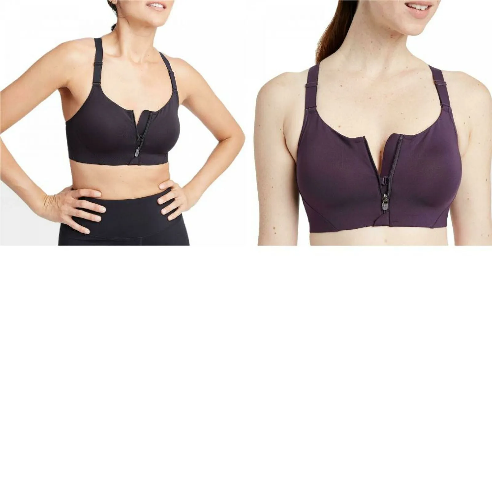 All In Motion Women's High Support Zip Front Sports Bra