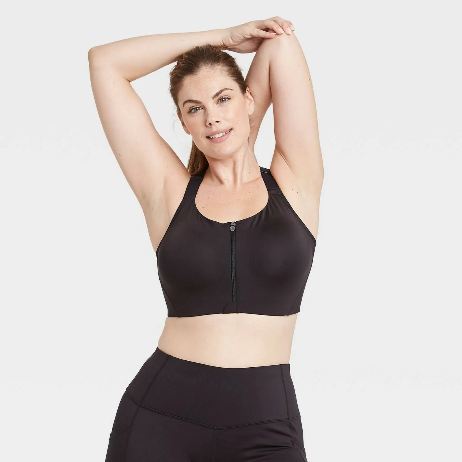 All In Motion Women's High Support Zip Front Sports Bra