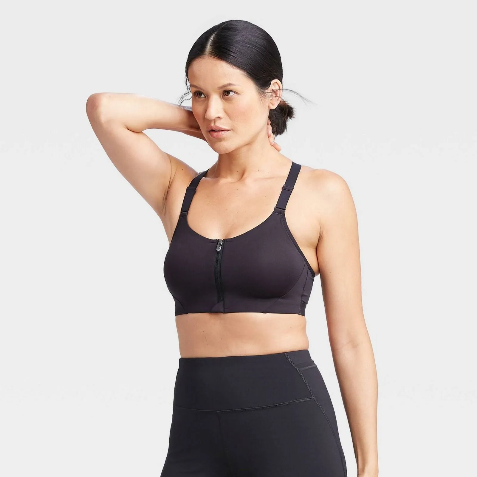 All In Motion Women's High Support Zip Front Sports Bra