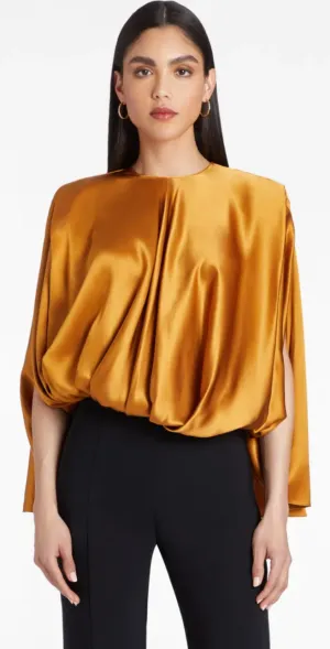 Amanda Uprichard - Odessa Silk Top - Antique Bronze