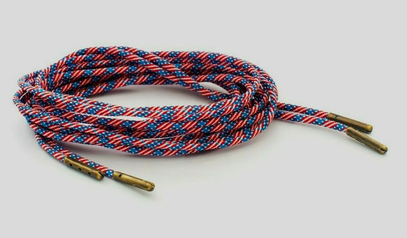 American Flag Boot Laces *Guaranteed for Life* 3mm Paracord Steel Tip Shoelaces
