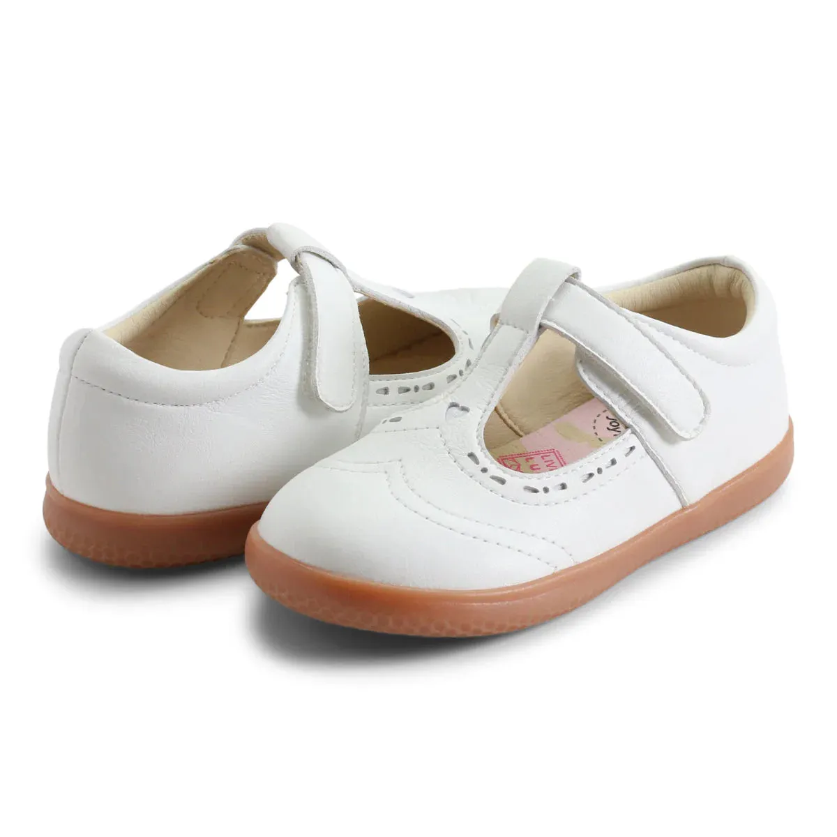 Amica T-Strap Mary Jane - White
