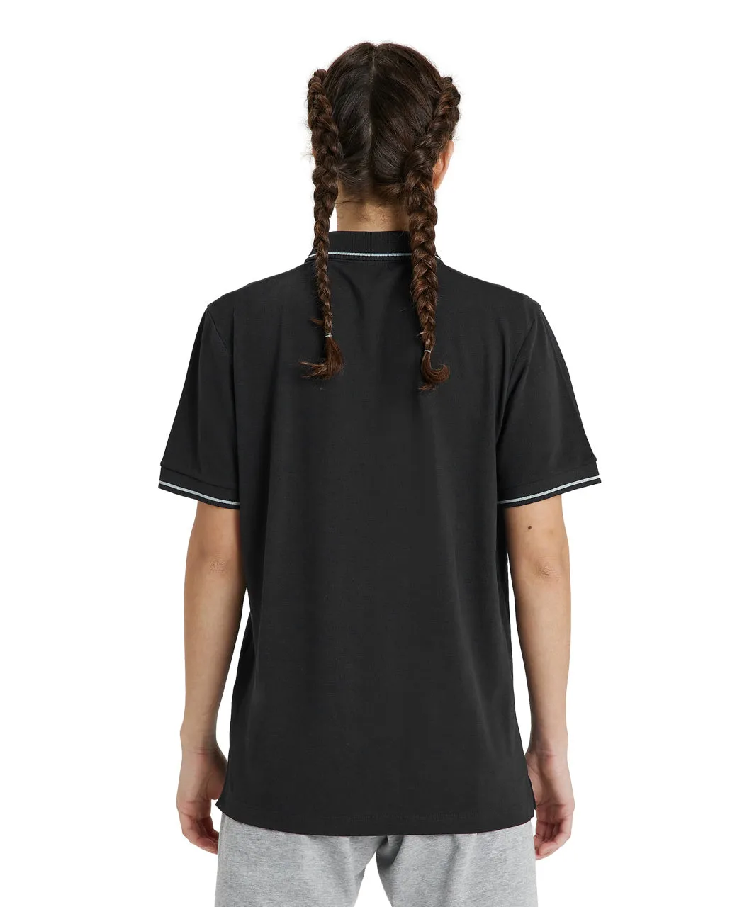 Arena Team Unisex Solid Cotton Polo Shirt - Black