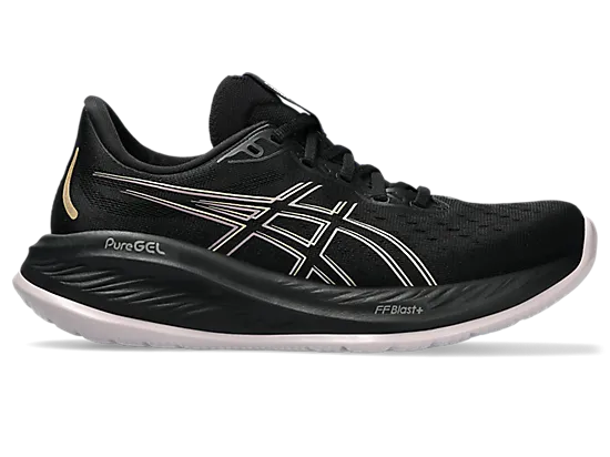 Asics Women's Gel-Cumulus 26 Running Shoes in Black/Watershed Rose