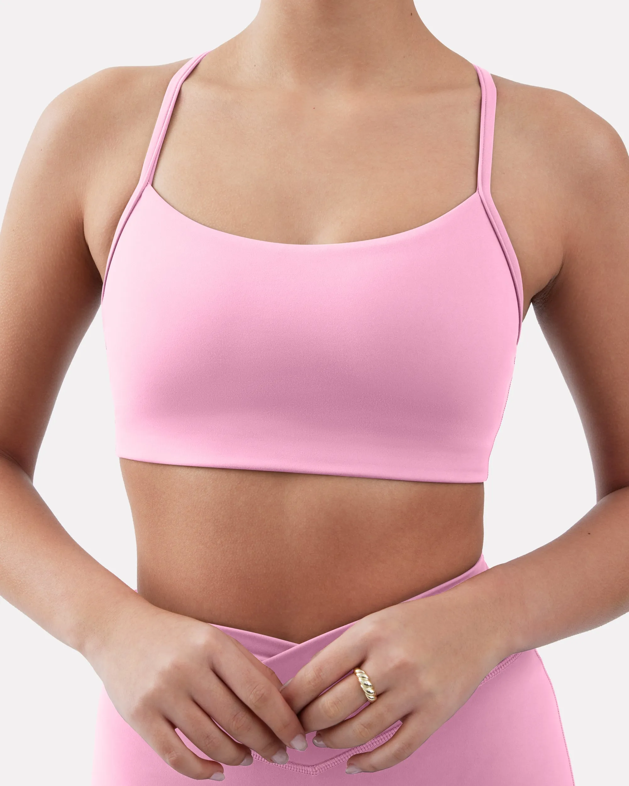 Athleisure Y-Back Low-Support Sheer Sports Bra