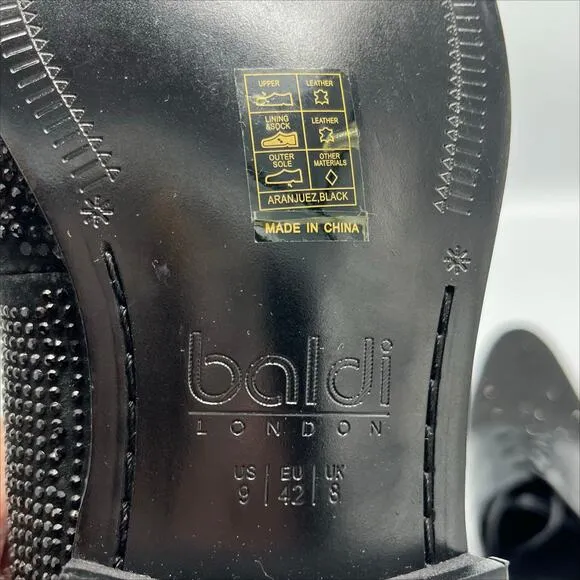 Baldi London Men's Aranjuez Dress Shoe in Black Size 9