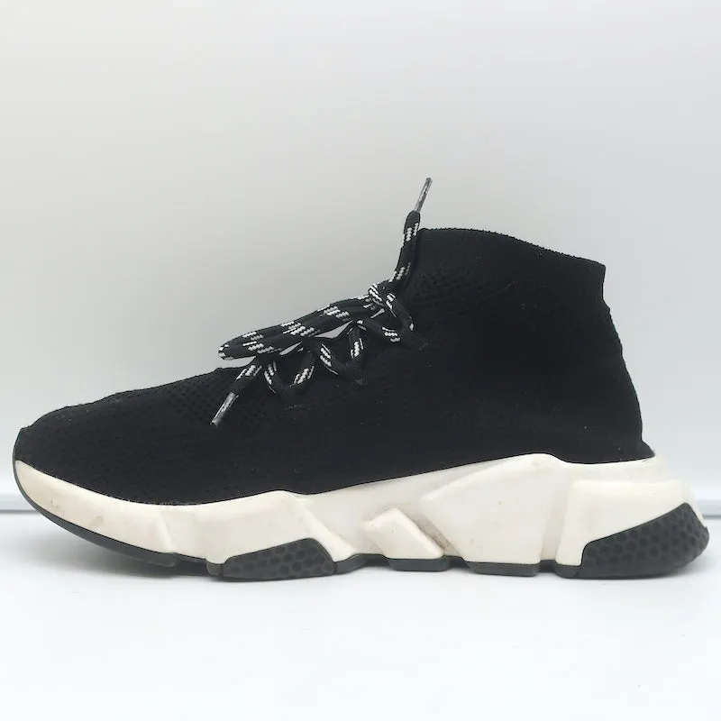 Balenciaga Speed Lace-Up Sock Sneakers Black Knit Size 39