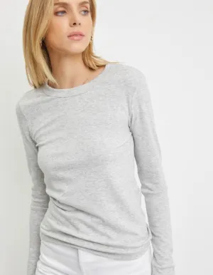 Basic Long Sleeve Tee Gray