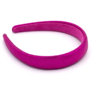 Bellefixe 1" Padded Headband (Metallic Fuchsia Pink)