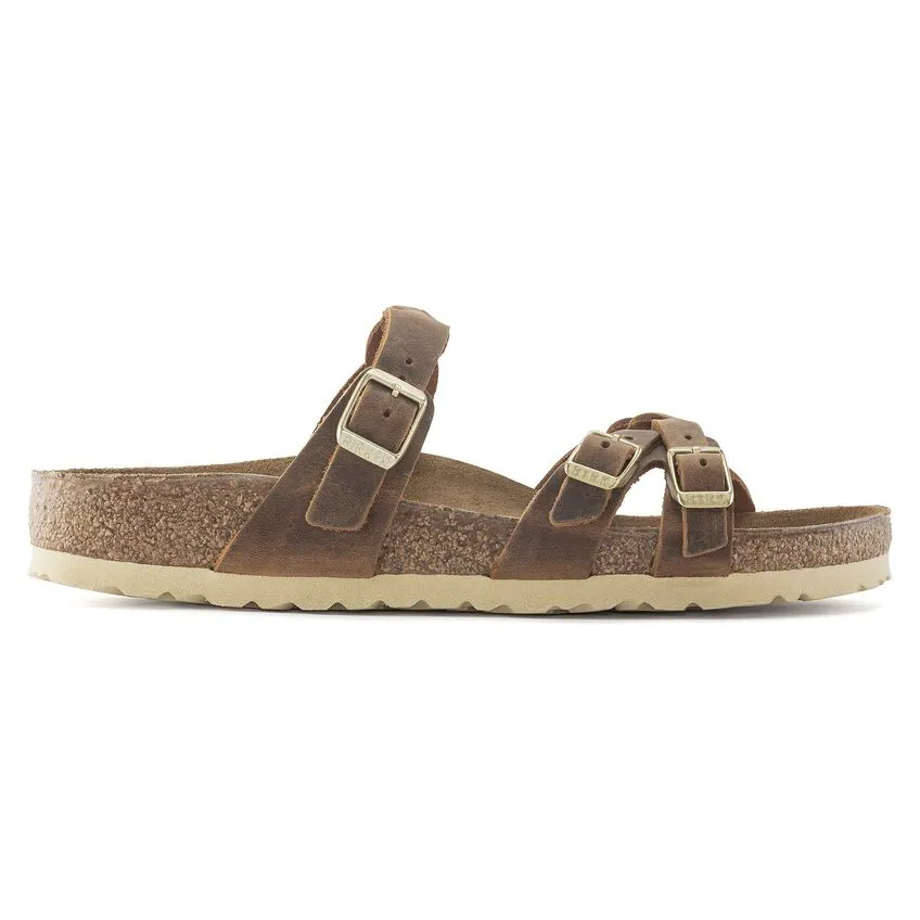 BIRKENSTOCK- FRANCA BRAIDED OILED LEATHER SANDAL
