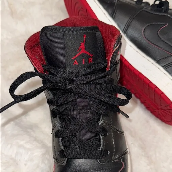 Black and Red Nike High-Top Sneakers