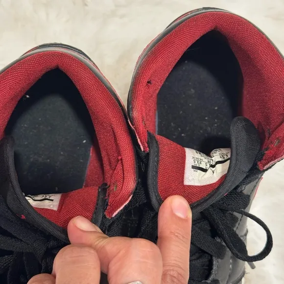 Black and Red Nike High-Top Sneakers