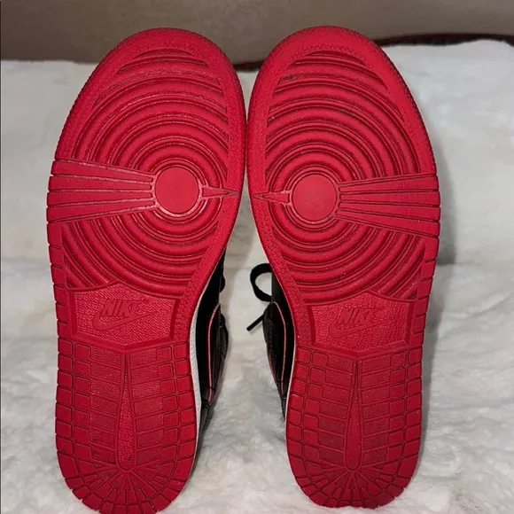 Black and Red Nike High-Top Sneakers