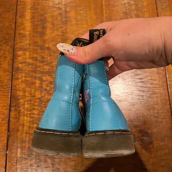 Blue Dr Martens boots