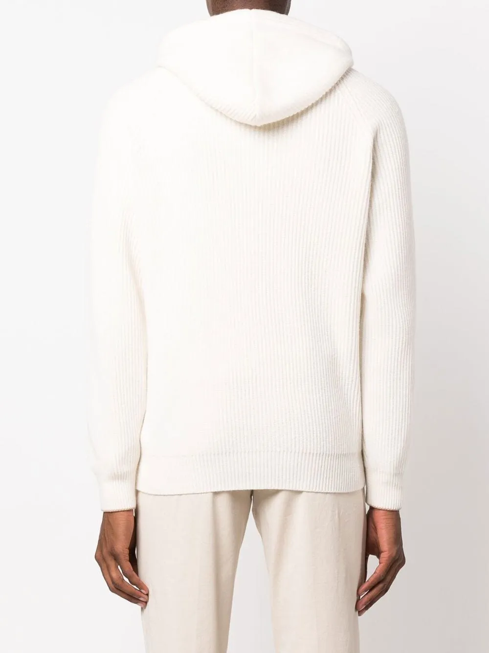 Brunello Cucinelli zipped ribbed cashmere hoodie