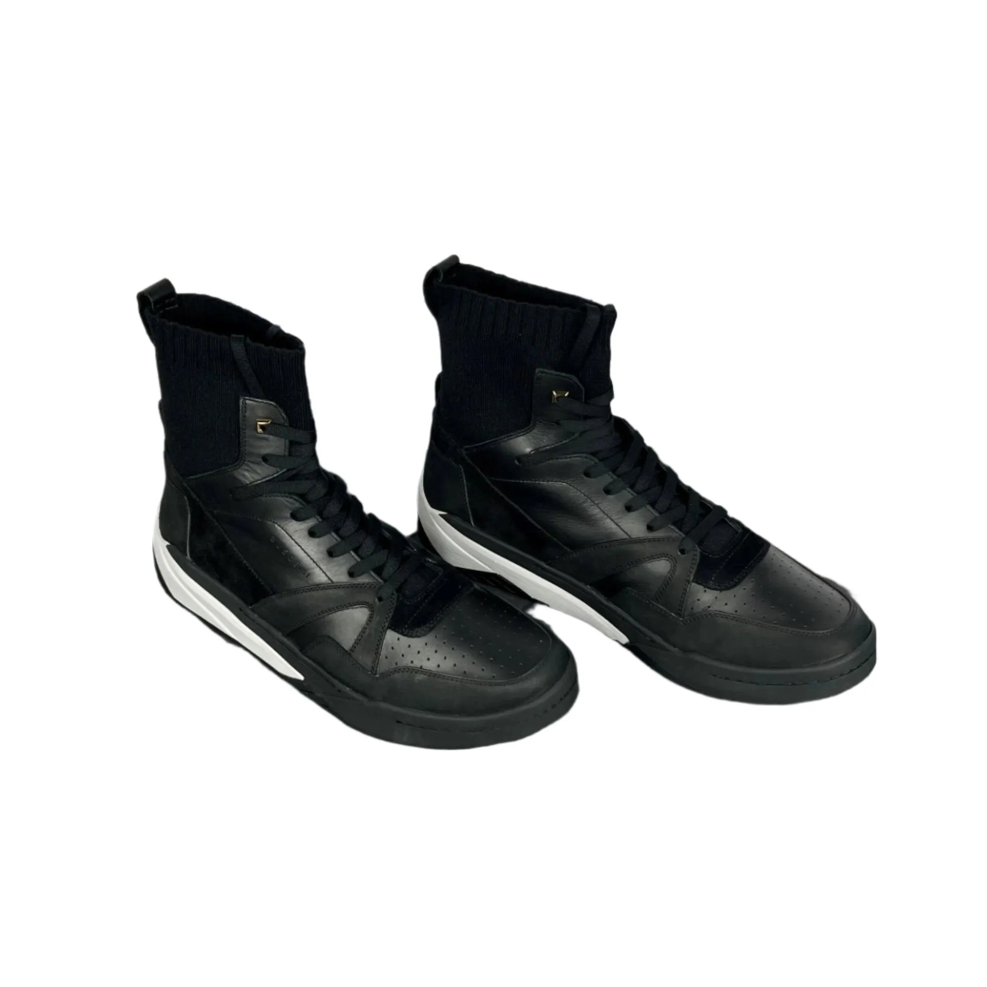 Buscemi Men's 150MM Sock Barneys Black Leather Sneakers