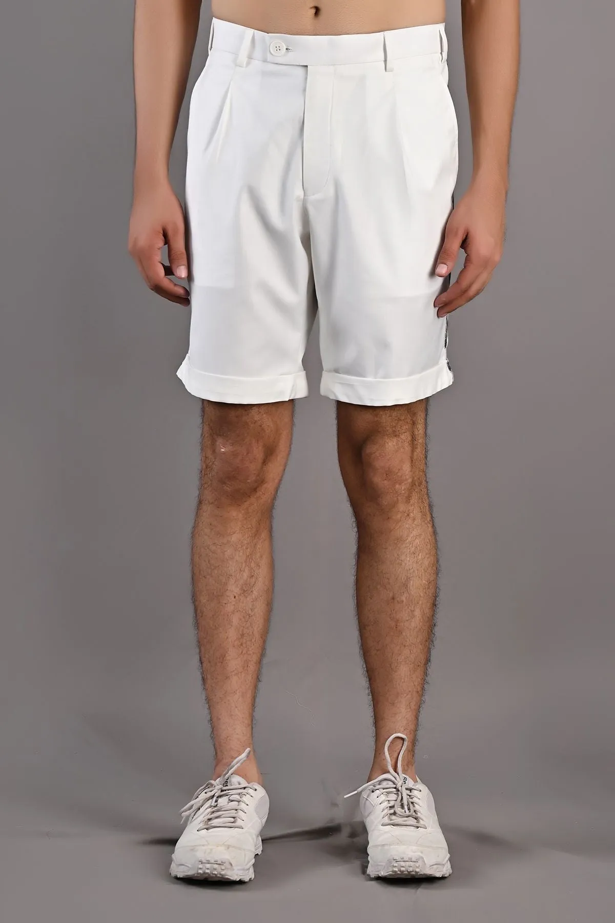Caesar - Multi Blue Printed Shirt with Off-White Shorts Set