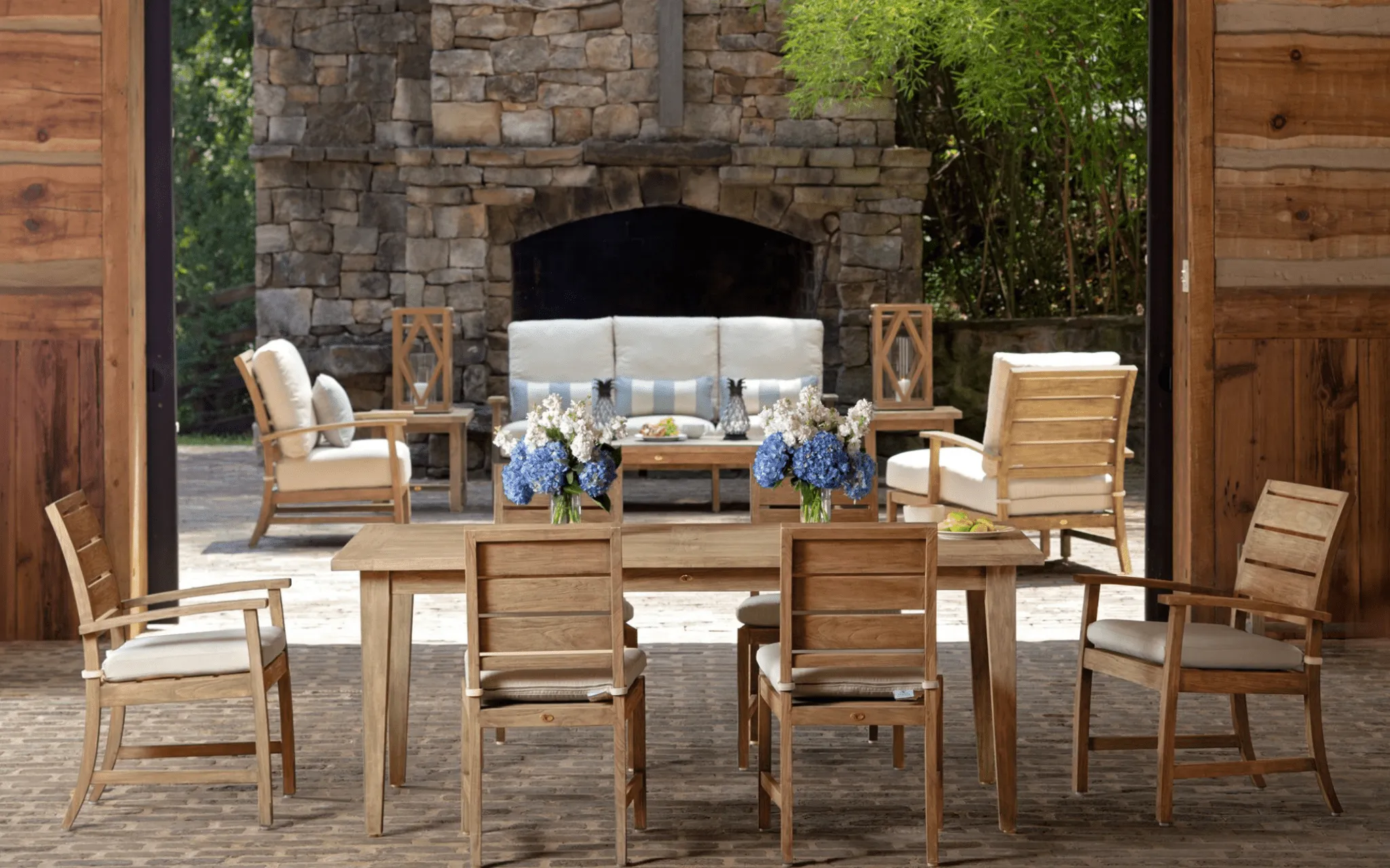 Cape Cod Rectangular Dining Table - Natural or Oyster Teak