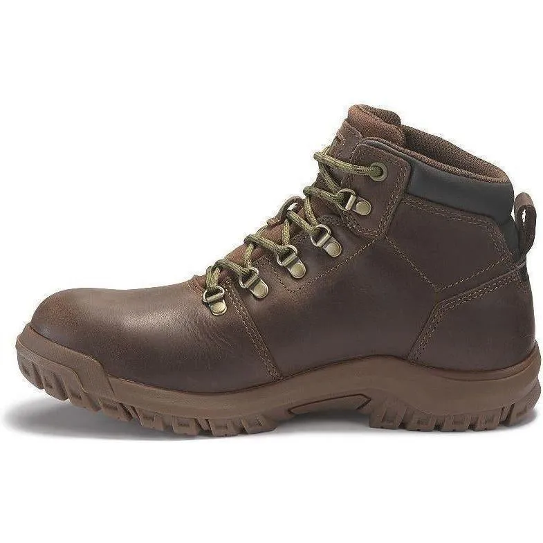 CAT Womens Mae Steel Toe Waterproof Work Shoe - Brown - P91011