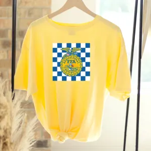 Checkered Emblem ComfortWash/ComfortColor T-Shirt (S-4XL) - Multiple Colors!