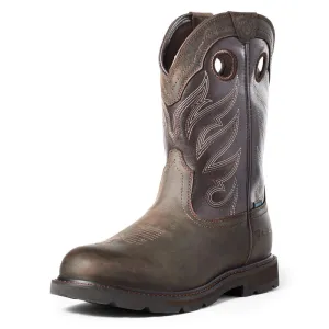 CL10035965  DBrn/BBr Ariat Mens Cowboy Boot GroundWork H2O