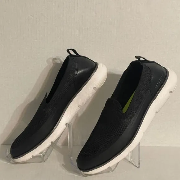 COLE HAAN ZERØGRAND Omni Knit Slip-On Sneaker. Men’s sz 9. Black w/ white soles