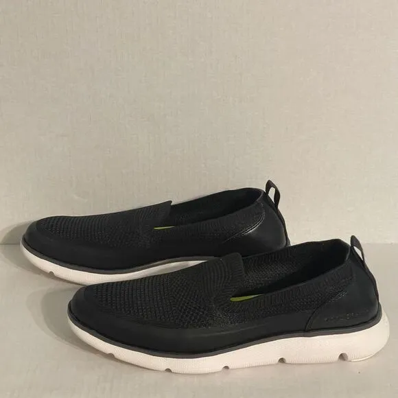 COLE HAAN ZERØGRAND Omni Knit Slip-On Sneaker. Men’s sz 9. Black w/ white soles