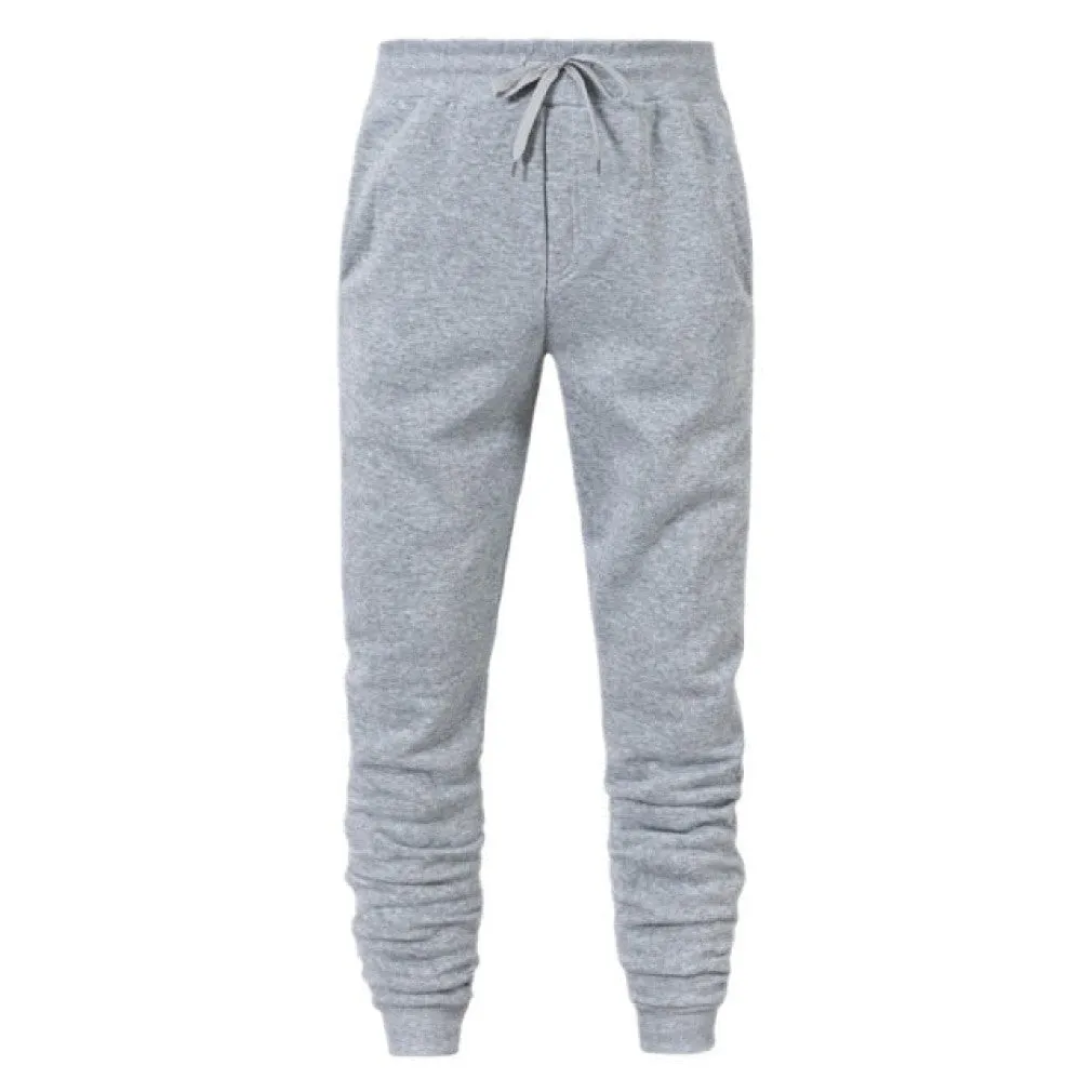 ContiNent 33 Men Bodybuilding Pant Autumn Spring Tracksuit Sweatpants Casual Solid Slim Trousers Drawstring Full Length Pants