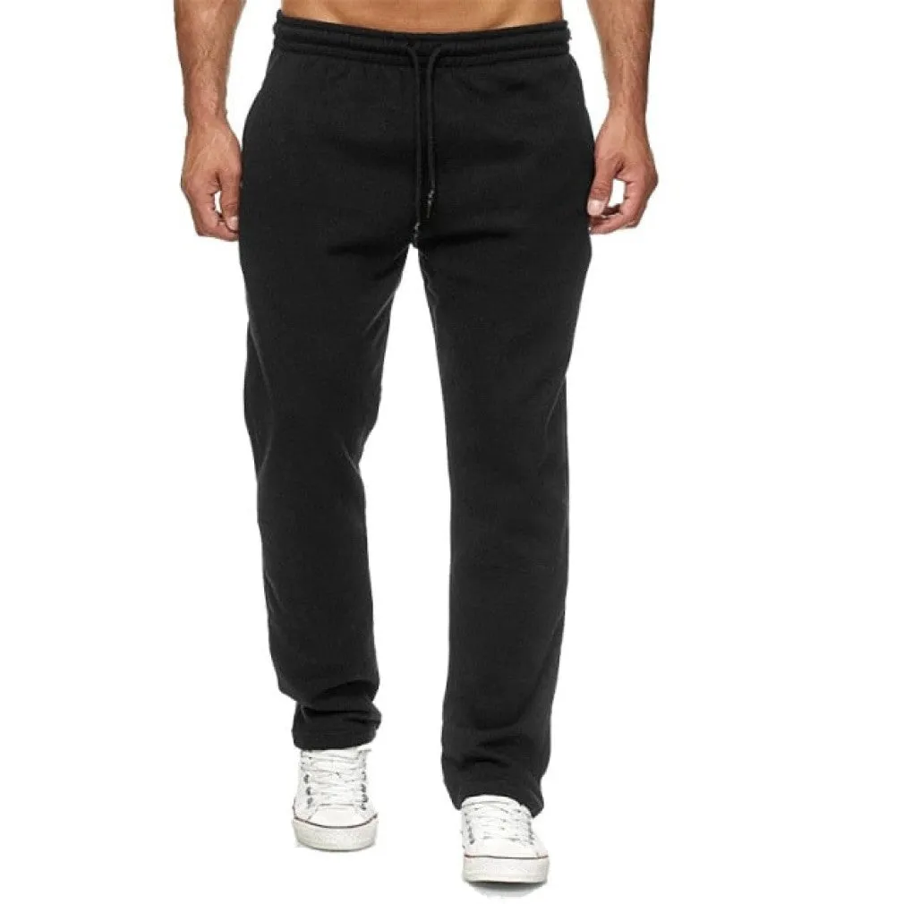 ContiNent 33 Men Bodybuilding Pant Autumn Spring Tracksuit Sweatpants Casual Solid Slim Trousers Drawstring Full Length Pants