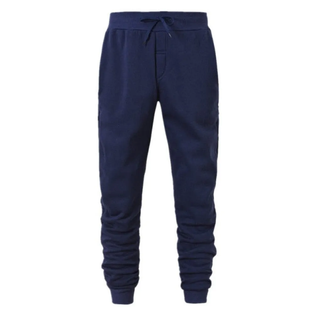 ContiNent 33 Men Bodybuilding Pant Autumn Spring Tracksuit Sweatpants Casual Solid Slim Trousers Drawstring Full Length Pants