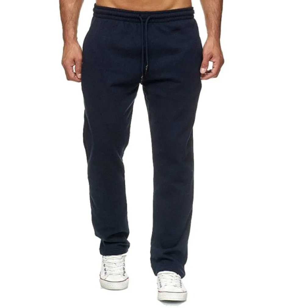 ContiNent 33 Men Bodybuilding Pant Autumn Spring Tracksuit Sweatpants Casual Solid Slim Trousers Drawstring Full Length Pants