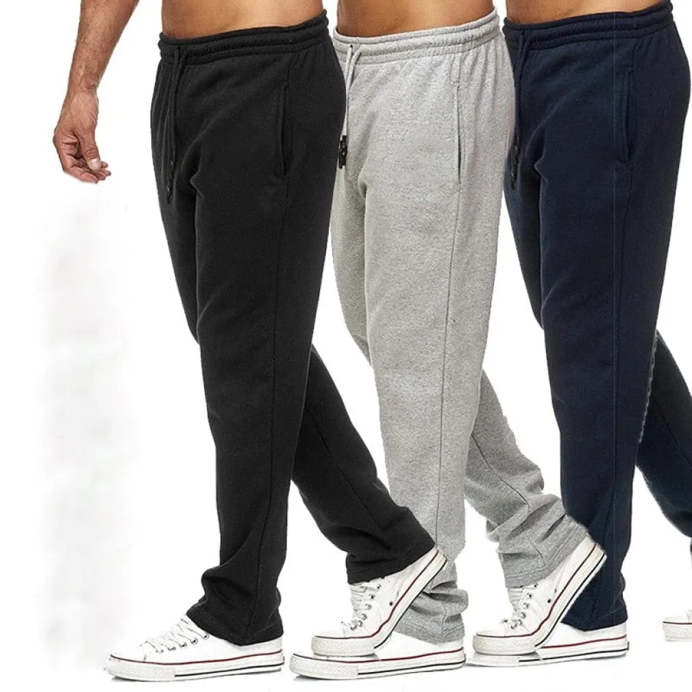 ContiNent 33 Men Bodybuilding Pant Autumn Spring Tracksuit Sweatpants Casual Solid Slim Trousers Drawstring Full Length Pants