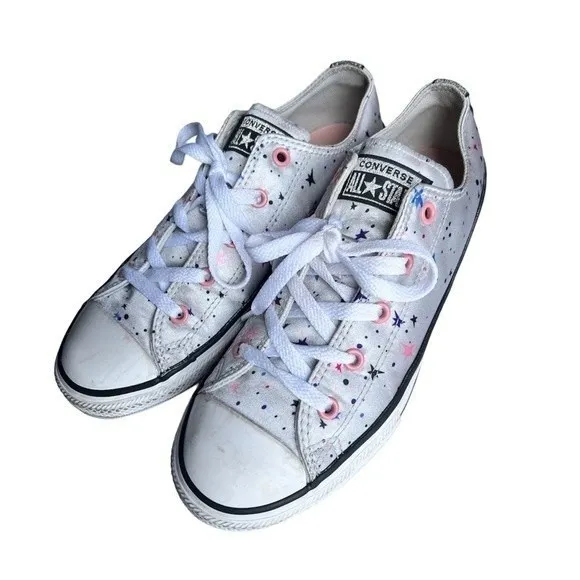 Converse Girl's CTAS OX Mouse/Multicolor Sneakers 665360F Size 4