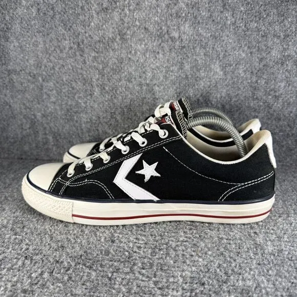 Converse Star Player 76 Mens 9.5 Shoes Black Low Top Casual Sneakers