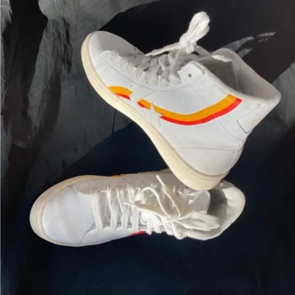 Converse white Roswell rayguns high top sneakers