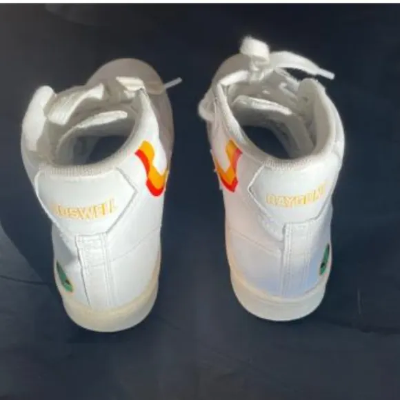 Converse white Roswell rayguns high top sneakers
