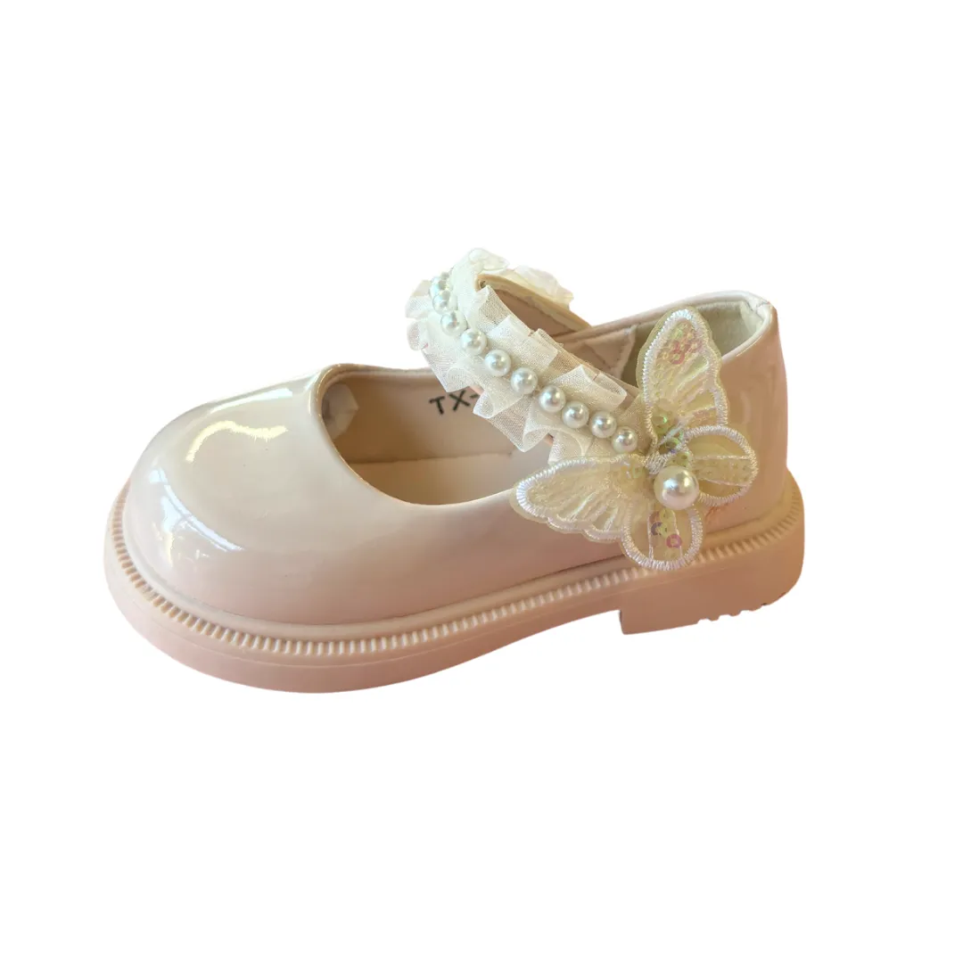 Cream Butterfly Pearl Shoe