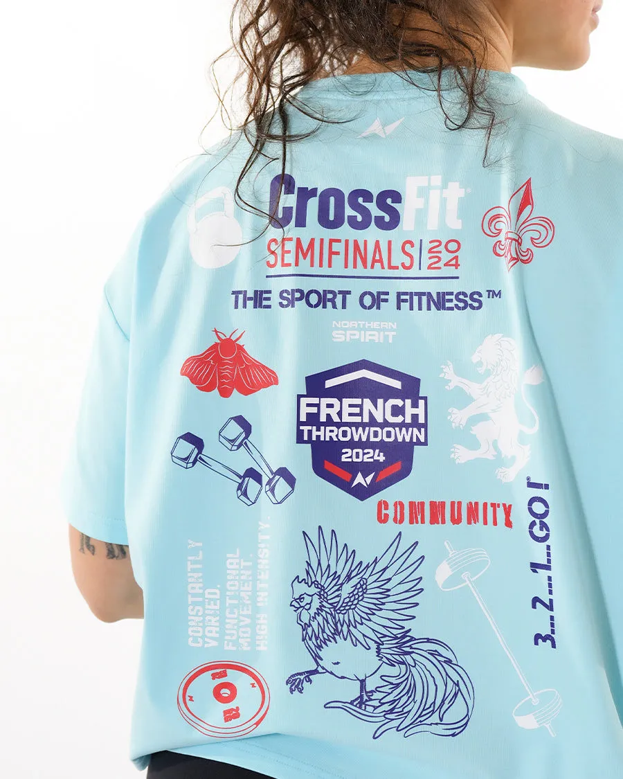 CrossFit® Baggy Top Patchwork - FRENCH THROWDOWN  overSized crop top