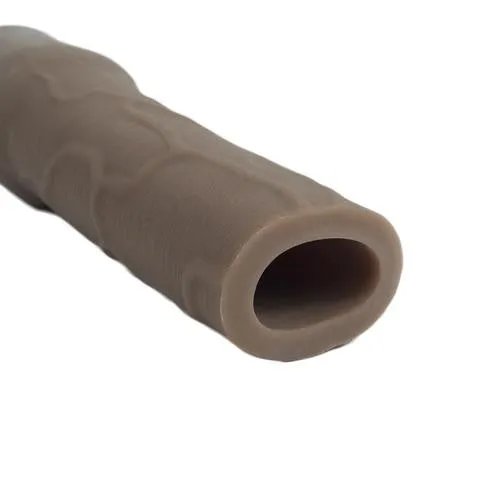 Cyberskin 3 Inch Xtra Thick Uncut Transformer  Penis Extension - Dark