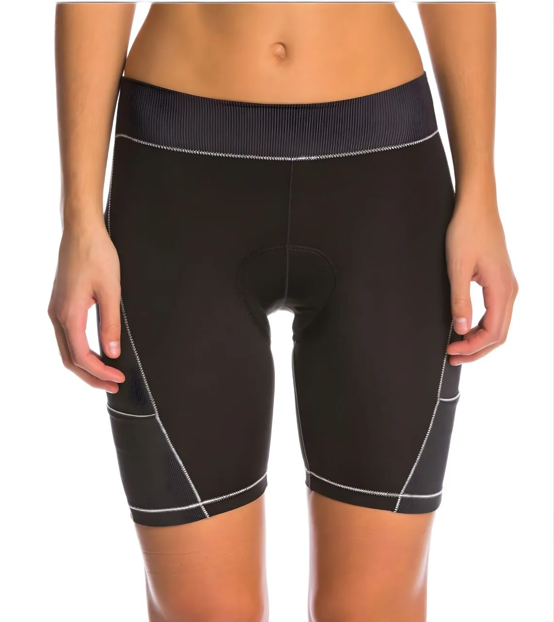 DE SOTO Women's Black Mile Bike Short #WB1 Large NWT