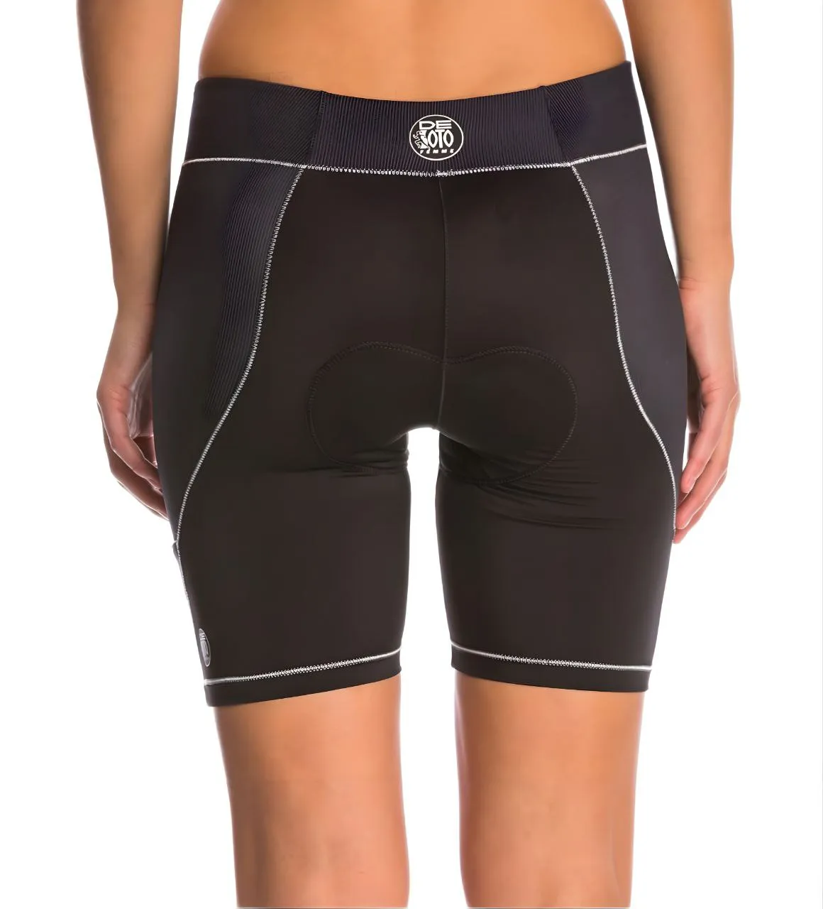 DE SOTO Women's Black Mile Bike Short #WB1 Large NWT