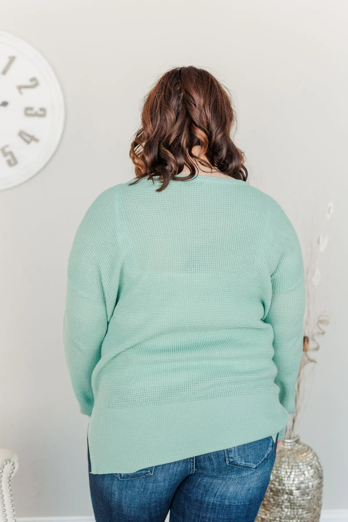 Dream About Us Knit Sweater- Seafoam